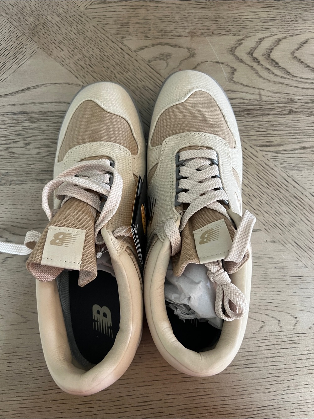 New Balance Cream & Beige Retro Runner Sneakers